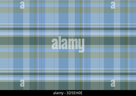 Motif sans couture vectoriel flou, tissu à carreaux de fond moderne. Textile à carreaux tartan texture mode pour femme dans une palette de couleurs cyan et bleu acier clair Illustration de Vecteur