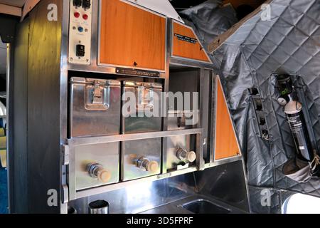 Le dernier avion de ligne Handley page Series 100 à turbopropulseurs survivant exposé au Museum of Berkshire Aviation, Woodley, Royaume-Uni Banque D'Images