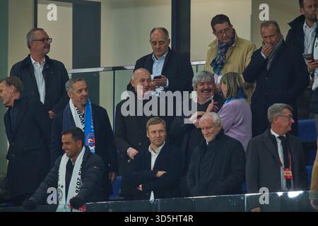 Luxembourg, Luxembourg. 14 novembre 2025. Bernd Neuendorf, président de la DFB Fédération allemande de football, Rudi Voeller, Voeller (DFB Sportdirektor), Ehefrau Sabrina Hans-Joachim Watzke, directeur général de la BVB, membre de la DFB-Praesidium, vice-président de la DFB, lors du match de qualification de la Coupe du monde FIFA 2026 LUXEMBOURG - ALLEMAGNE 0-2 en saison 2025/2026 le 14 novembre 2025 au Luxembourg. Photographe : ddp images/STAR-images crédit : ddp Media GmbH/Alamy Live News Banque D'Images