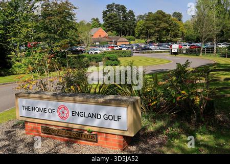 Woodhall Spa Golf Club et Home of England Golf Centre, Woodhall Spa Town, Lincolnshire, Angleterre, Royaume-Uni Banque D'Images