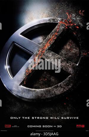 X-Men : Apocalypse (2016) réalisé par Bryan Singer et mettant en vedette James McAvoy, Michael Fassbender et Jennifer Lawrence. Les X-Men affrontent l'ancienne Apocalypse mutante, qui se réveille en 1983 et prévoit de recréer le monde à son image, forçant l'équipe à s'unir contre ses ambitions destructrices. Photographie d'une affiche originale US Advance de 2016 À USAGE ÉDITORIAL EXCLUSIF. Crédit : BFA / 20th Century Fox Banque D'Images