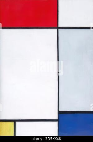 Composition en Rouge, jaune et Bleu, 1927 de Piet Mondrian Illustration de Vecteur