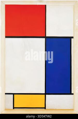 Composition avec Rouge, jaune et Bleu, 1927 par Piet Mondrian Illustration de Vecteur