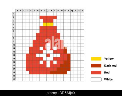 Sac de père Noël en point de croix Illustration de Vecteur
