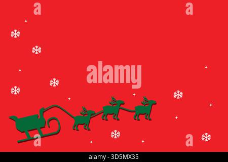 Un arrière-plan fantaisiste avec le Père Noël dans un train, idéal pour les projets à thème de vacances. Illustration de Vecteur