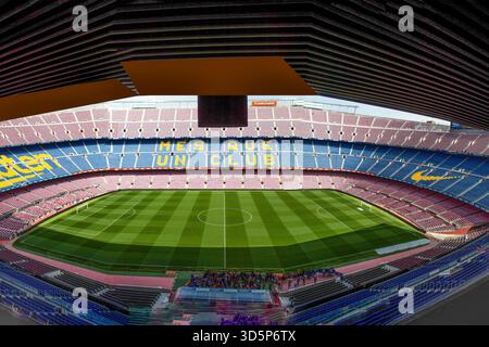 Intérieur Barcelona Camp Nou FC Banque D'Images