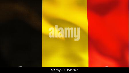 Drapeau de la Belgique agitant la taille haute résolution 10K+ Banque D'Images