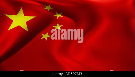 Drapeau de la Chine agitant haute résolution 10K + taille Banque D'Images