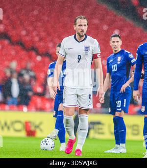Londres, Royaume-Uni. 13 novembre 2025. Harry Kane de l'Angleterre lors de la qualification européenne de la Coupe du monde de la FIFA 2026, match du Groupe K au stade de Wembley, à Londres. Banque D'Images