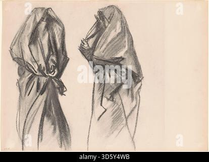 Le tableau de John Singer Sargent, « femmes bédouines », réalisé en 1890–1891, représente les femmes de la communauté bédouine, mettant en valeur les vêtements traditionnels, la posture, l'interaction de groupe et le contexte culturel dans un style européen réaliste. Banque D'Images