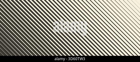 Texture de gradation demi-ton rétro linéaire. Dégradé de lignes épaisses ou fines en fondu. Arrière-plan de transition de bandes répétitives parallèles. Papier peint de bande diagonale de vecteur pour superposition, impression, conception de couverture Illustration de Vecteur