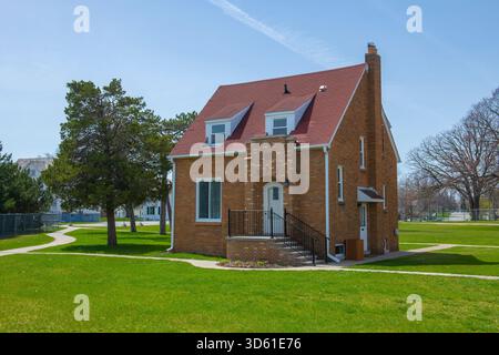 Le phare de Fort Gratiot a été construit en 1825 à l'entrée de la rivière clair du lac Huron, à Port Huron, Michigan mi, USA. Banque D'Images