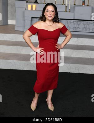 Los Angeles, États-Unis. 18 novembre 2025. MUSEUM ROW, MIRACLE MILE, LOS ANGELES, CALIFORNIE, États-Unis - 17 NOVEMBRE : Kerry Frances arrive à la première de Netflix 'Wake Up Dead Man : a Knives Out Mystery' qui s'est tenue à l'Academy Museum of Motion Pictures le 17 novembre 2025 à Museum Row, Miracle Mile, Los Angeles, Californie, États-Unis. ( Credit : image Press Agency/Alamy Live News Banque D'Images