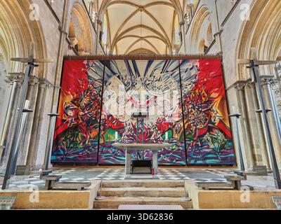 Sanctuaire de St Richard de Wych, ancien évêque de Chichester, à l'intérieur de la cathédrale de Chichester, en Angleterre. Banque D'Images