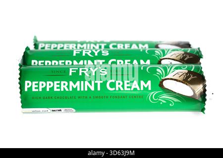 Fry's Peppermint Cream Chocolate Bar – pays de Galles, Royaume-Uni - 31 octobre 2025 Banque D'Images