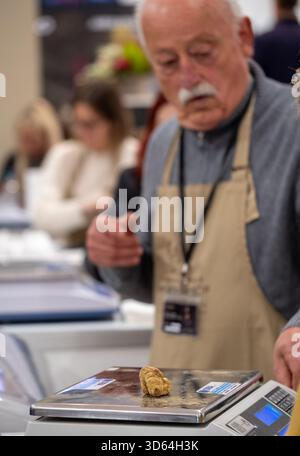 La foire annuelle de la truffe blanche Alba à Alba, Piémont, Italie. La foire populaire a lieu chaque automne lorsque les truffes sont en saison dans le nord de l'Italie. Banque D'Images