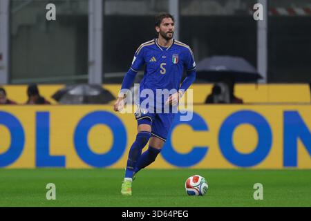 Milan, Italie. 16 novembre 2025. Manuel Locatelli, de l'Italie, lors du match de qualification européenne de la Coupe du monde de la FIFA contre la Norvège à Giuseppe Meazza, Milan. Le crédit photo devrait se lire : Jonathan Moscrop/Sportimage crédit : Sportimage Ltd/Alamy Live News Banque D'Images
