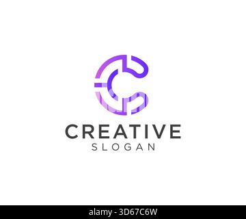 Conception de logo lettre C pour divers types d'entreprises et d'entreprise Illustration de Vecteur