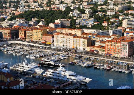 Port de Nice, Alpes-Maritimes département, région Provence-Alpes-Cote d'Azur, sud-est de la France, Europe. Banque D'Images