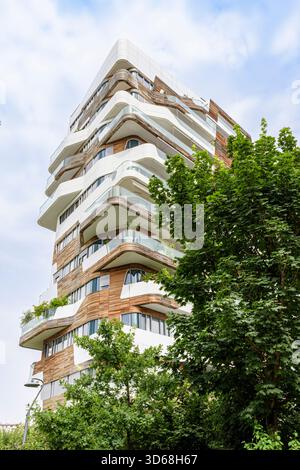 Hadid Residences complexe de condominiums résidentiels construit dans le quartier CityLife à Milan, Italie Banque D'Images