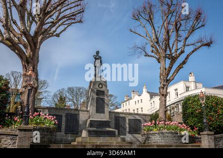 Mémorial de la guerre, port de St Peters, bailliage de Guernesey, îles Anglo-Normandes, Royaume-Uni Banque D'Images