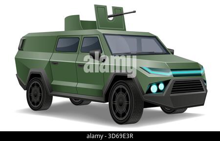 voiture hors route pour surmonter les restrictions et effectuer des tâches spéciales illustration vectorielle illustration vectorielle isolée sur fond blanc Illustration de Vecteur