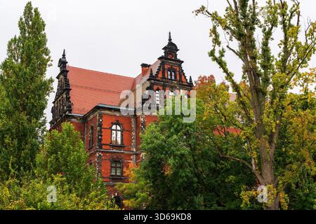 Vue du Musée national de Wrocław, Pologne. Banque D'Images
