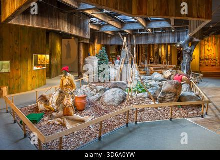 Sainte-Marie-parmi-les-Hurons, musée en plein air représentant un établissement jésuite français au XVIIe siècle, Midland, Ontario, Canada. Banque D'Images