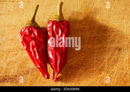 Chilies calabriens séchés Banque D'Images
