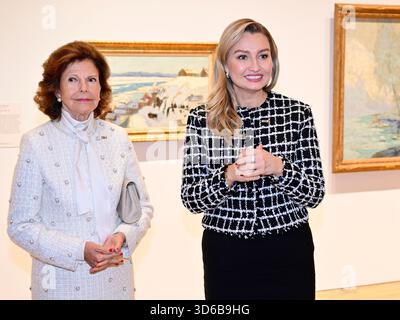 Ottawa, Canada. 19 novembre 2025. OTTAWA, CANADA 20251119Le ministre suédois de l'énergie et de l'entreprise, Ebba Busch, et la reine Silvia visitent le Musée des beaux-arts du Canada alors que la visite d'État s'est poursuivie le mercredi 19 novembre 2025. Photo : Jonas Ekströmer/TT/Code 10030 ce texte est traduit automatiquement crédit : TT News Agency/Alamy Live News Banque D'Images