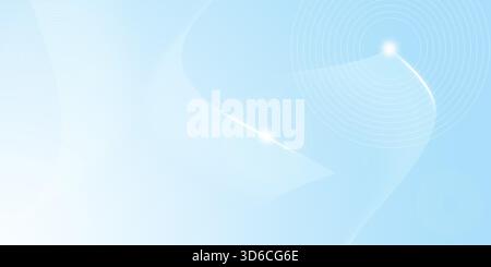 Fond abstrait avec un schéma de couleurs bleu clair et blanc transmettant le calme de sens et la technologie de pointe. L'arrière-plan présente un balayage incurvé doux Banque D'Images