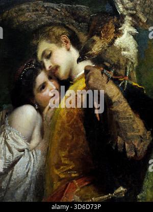 - Le Crillon le Falconer 1863 Tranquillo Cremona (1837- 1878) l'Italie, l'italien. Banque D'Images