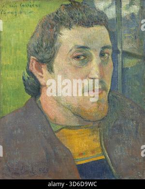'Autoportrait dédié à Carri?re (1888 ou 1889). Paul Gauguin (français, 1848-1903)' Banque D'Images