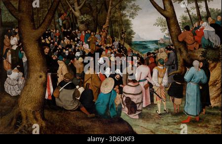 Le sermon de Saint Jean Baptiste (1566). Pieter Bruegel l'ancien (flamand, 1525 - 1569)' Banque D'Images