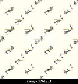 Vecteur de graphique de prix Trading Breakout concept modèle linéaire sans couture Illustration de Vecteur