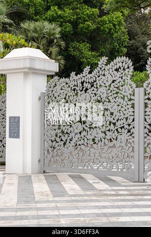 L'entrée Taglin Gate aux jardins botaniques de Singapour, Singapour, Asie du Sud-est Banque D'Images