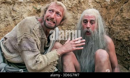 MONTY PYTHON'S LIFE OF BRIAN 1979 m,1979,film,CIC film avec Graham Chapman à gauche et Terry Jones Banque D'Images