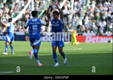 Caxias do Sul, Brésil. 20 novembre 2025. Images du match de football entre Juventude et Cruzeiro, joué à Estádio Alfredo Jaconi, valable pour la 34ème manche du Championnat brésilien 2025, série A. Caxias do Sul, RS (20). Crédit : Antônio Machado/FotoArena/Alamy Live News Banque D'Images