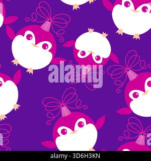 Motif de pingouin sans couture animaux de Noël pour l'emballage du papier et des tissus et des draps et des vêtements pour enfants imprimés et emballage du nouvel an et pac d'hiver Noel Banque D'Images