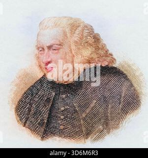 DATE D'ENREGISTREMENT NON INDIQUÉE Samuel Johnson, geb. 7. Septemberjul. / 18. Septembre 1709greg. À Lichfield, Staffordshire, Gest. 13. Décembre 1784 in London War ein englischer Gelehrter, Lexikograf, Schriftsteller, Dichter und Kritiker Banque D'Images