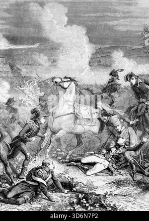 Der Tod von General Louis Charles Antoine Desaix 1768 bis 1800, einem französischen General und Militärführer, während der Schlacht von Marengo AM 14. Banque D'Images