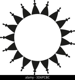 Cadre rond vectoriel pour le texte. Modèle graphique Art moderne. Cadre géométrique avec espace pour votre texte Illustration de Vecteur