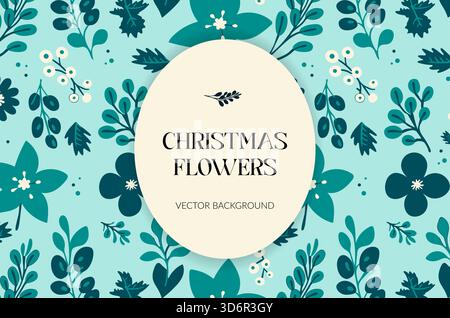 Superbes illustrations de belles fleurs de Noël parfaites pour vos créations festives Illustration de Vecteur