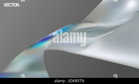 Conception fluide abstraite avec ondes douces créativement réalisées à l'aide d'effets de gradient de couleur Illustration de Vecteur