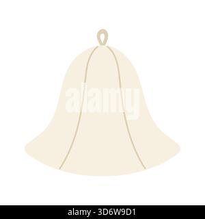 Forme de cloche isolée simple inspirée par la conception de la Finlande sur une illustration vectorielle de fond blanc Illustration de Vecteur