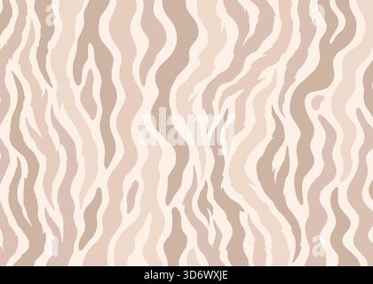 Motif peau d'animal à rayures de tigre zébré abstrait. Fond d'illustration vectorielle d'impression d'animal. Illustration de conception de peau de fourrure de faune pour le web, h Illustration de Vecteur