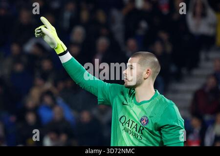 Paris, France. 22 novembre 2025. Lucas Chevalier du PSG lors du match de football français de League One 2025-26, PSG vs le Havre au Parc des Princes Stadium, Paris, France, le 22 novembre 2025. Photo de Henri Szwarc/ABACAPRESS.COM crédit : Abaca Press/Alamy Live News Banque D'Images