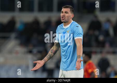 Rome, Italie. 23 novembre 2025. Alessio Romagnoli du SS Lazio lors du match de football Serie A 2025/2026 entre le SS Lazio et l'US Lecce au Stadio Olimpico à Rome (Italie), le 23 novembre 2025. Crédit : Insidefoto/Alamy Live News Banque D'Images