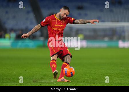 Rome, Italie. 23 novembre 2025. TETE Morente de l'US Lecce lors du match de football Serie A 2025/2026 entre le SS Lazio et l'US Lecce au Stadio Olimpico à Rome (Italie), le 23 novembre 2025. Crédit : Insidefoto/Alamy Live News Banque D'Images