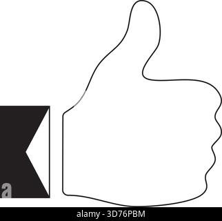 Icône pouce vers le haut symbole d'approbation comme l'illustration de la main gestuelle Illustration de Vecteur